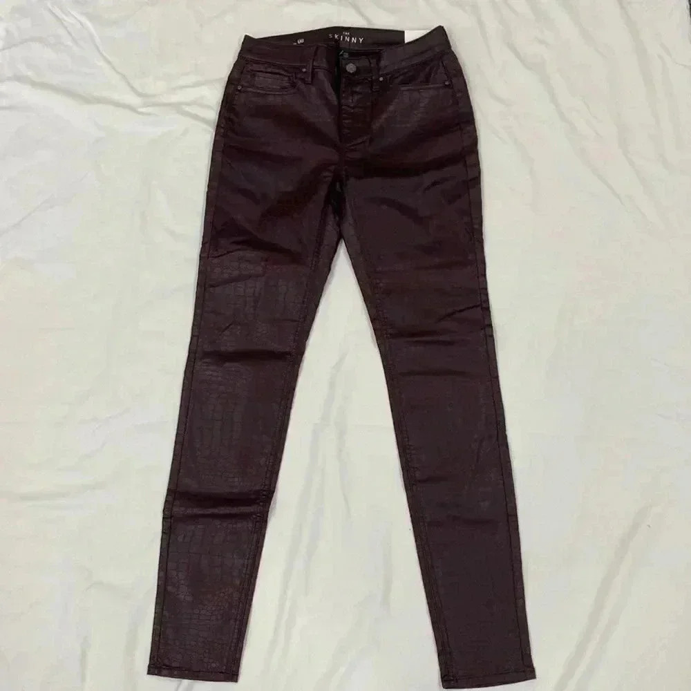 White House Black Market Coated Croc the skinny